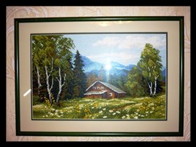 Моя летняя картина 'Домик в лесу'