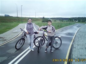 На велодорожке в Минске