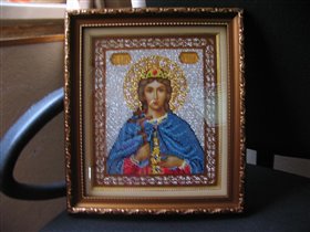 Икона Св.Ирины бисерная