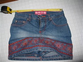 шорты-юбка GLO плотная джинса 300р