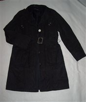 Тепленький плащик черный