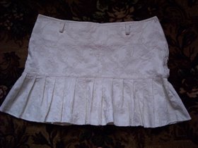 Белая мини юбка