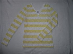 Бело-розовая кофта ажурная