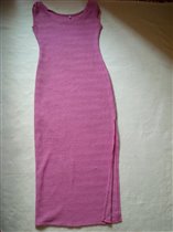 Розовое сетчатое платье