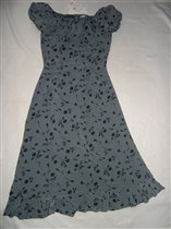 Серое летнее платье