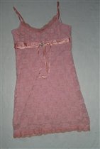 Ажурное розовое платье