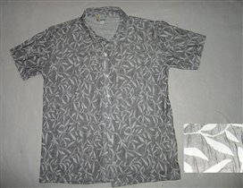 Серая рубашка с кор рукавом