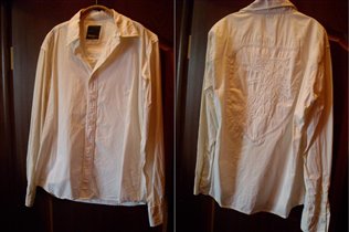 Белая рубашка с рисунком