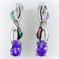 серьги с аметистом