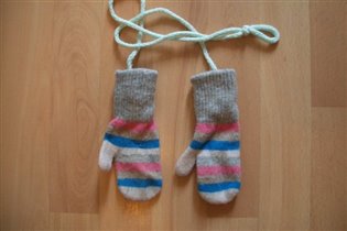 Варежки осень/весна,  р.2-2.5года