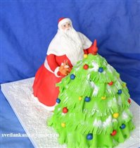 Торт Дед Мороз и ёлка