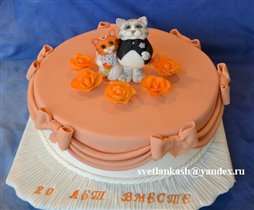 Торт Свадебные кошки
