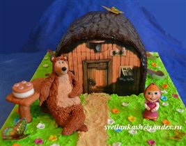 Торт Маша и Медведь (шоколадное покрытие)