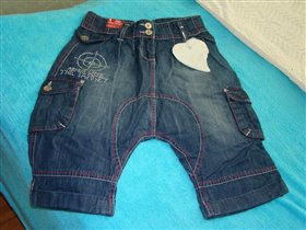 Штаны джинсовые зуавы