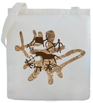 Э-040 Холщовая сумка с наскальным рисунком'Охота2 