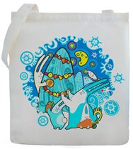 Э-054	Холщовая сумка с рисунком 'Новогодние зайцы'