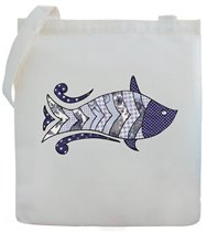 Холщовая сумка с рисунком «Рыба пэчворк».jpg