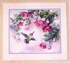 13139 Hummingbird & Fuchsias