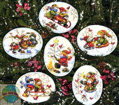 08828 Playful Snowmen Ornaments