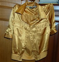 Шикарная золотая блузка Oggi рМ