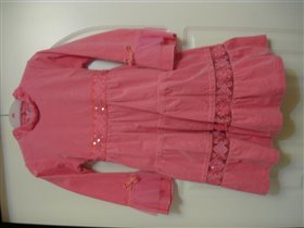 Платье розовое микровельвет 500р