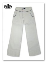 Шикарные белые джинсы в морском стиле