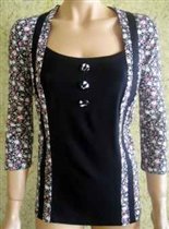 Блуза женская 2 в 1 с кантом (440; 480)