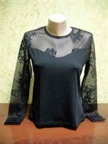 блуза жен. под бейку комби-ая сеткой (300,330,360)