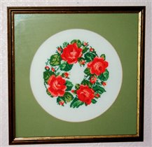 розовый венок оформление