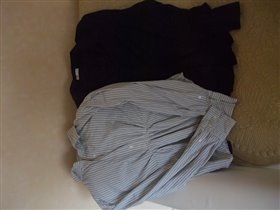 Рубашки черная и полосатая Prenatal б/у р-р М 