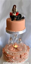Торт Розовая свадьба