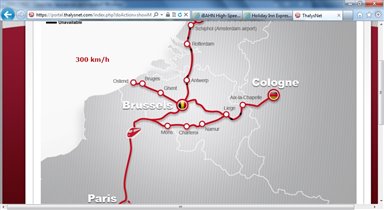 Thalys, Брюссель-Париж и обратно