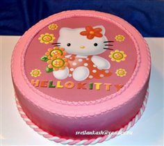 Фото-торт Китти в красном