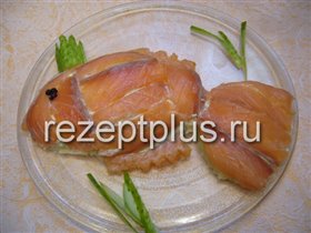 салат с красной рыбой 'Золотая рыбка'