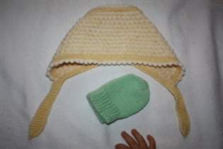 Чепчик 150 руб Варежки 60 руб