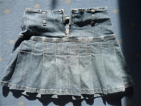 джинсовая юбка в складку