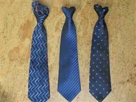 галстуки в  синей гамме