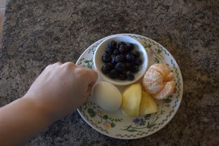 еда №2 полкулака белка + 2 кулака фруктов
