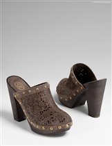 SPICY-1 сабо жен.,серый, замша