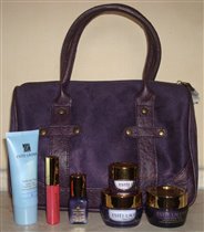 сумка EL фиолетовая с косметикой