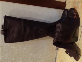 Женские кожаные сапоги без подклада 40-41 р-р