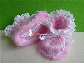  Пинетки 'Розовый снежок', утепленные