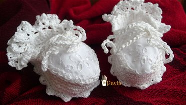 Пинетки крестильные 'Ажур'