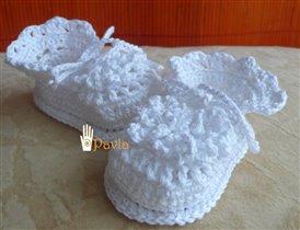 Пинетки для крещения 'Голубки'