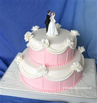 Торт Свадебный в розовом