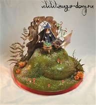 торт 'Ведьма и дракон'