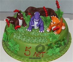 Торт с динозаврами Дино