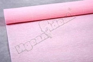 Бумага гофрированная простая 569 бело-розовый