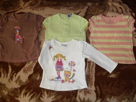 Фирменные футболочки и кофточка дд 9-14мес