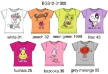 Футболка с кор. рукавом для девочек (BGS12-31009)
